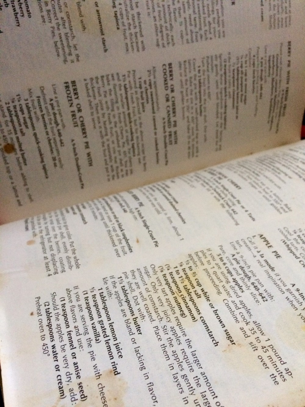 Joy of Cooking well-used page